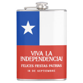 Fiestas Patrias Independence Day Chile Flag Flachmann