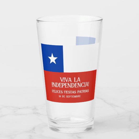Fiestas Patrias Independence Day Chile Flag Glas (Rückseite)
