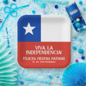 Fiestas Patrias Independence Day Chile Flag Pappteller (Party)