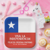 Fiestas Patrias Independence Day Chile Flag Pappteller (Party)