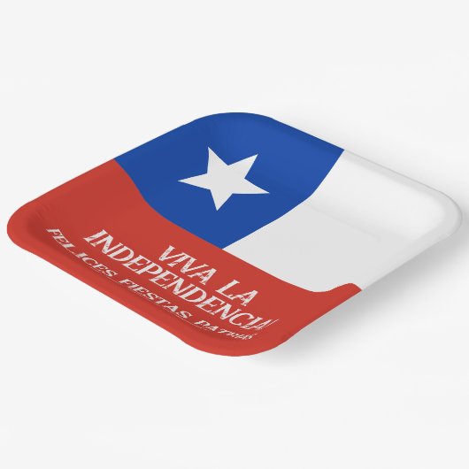 Fiestas Patrias Independence Day Chile Flag Pappteller (Gewinkelt)