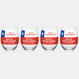 Fiestas Patrias Independence Day Chile Flag Whiskyglas