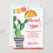 Fiestataco-'Kampf ein Baby-Baby danken Ihnen zu Einladung (Vorderseite)