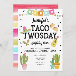 FiestaTaco Twosday Kaktus-Mädchen-2. Einladung