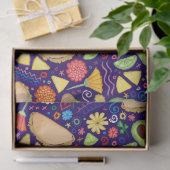 FiestaTacos auf blauer festlicher mexikanischer Seidenpapier (Geschenk)