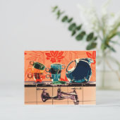 Fiestaware und der Küchenschinken Postkarte (Stehend Vorderseite)