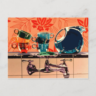 Fiestaware und der Küchenschinken Postkarte