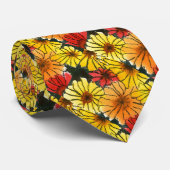 "Fiesty floral 3" Blumengarten Neck Tie Krawatte (Gerollt)
