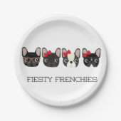 Fiesty Frenchies-PapierTeller Pappteller (Vorderseite)