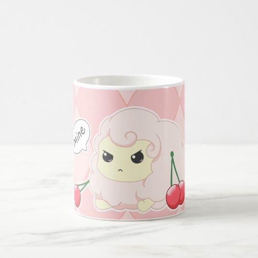 Fiesty Schafe niedlichen kawaii Rosas mit Kirschen Kaffeetasse (Mittel)