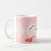 Fiesty Schafe niedlichen kawaii Rosas mit Kirschen Kaffeetasse (Links)