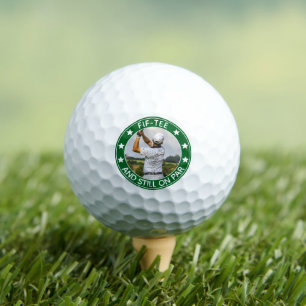 Fif-tee & Still auf Par Funny 50. Geburtstag Foto Golfball