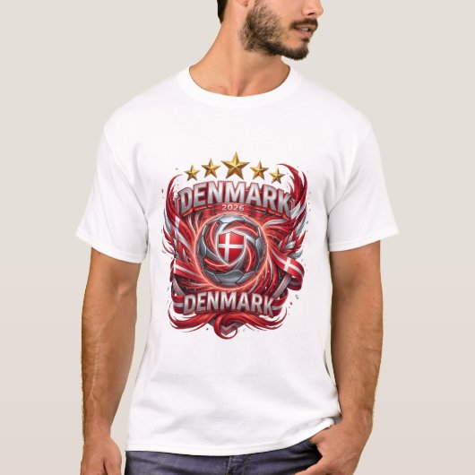 FIFA Weltmeisterschaft 2026 - Dänemark T-Shirt (Vorderseite)
