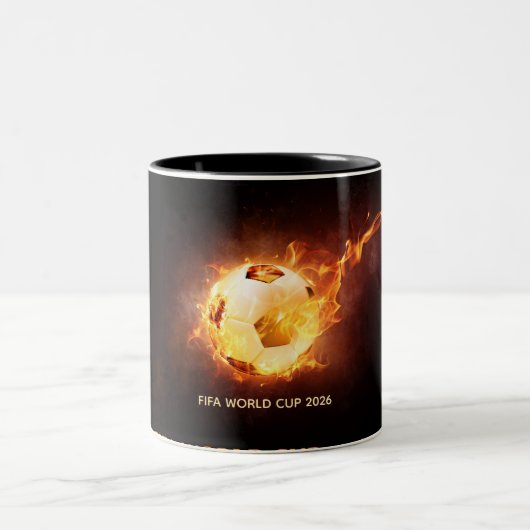 FIFA WM 2026 Schwarze Kaffeetasse (Mittel)