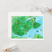 Fife Coastal Path Scotland Illustrierte Karte (Vorderseite/Rückseite Beispiel)