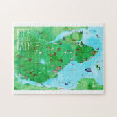 Fife Coastal Path Scotland Illustrierte Karte Puzzle (Horizontal)