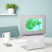 Fife Coastal Path Scotland Wasserfarbkarte Art Aufkleber (Laptop auf Schreibtisch)