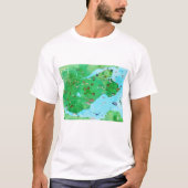 Fife Coastal Path Scotland Wasserfarbkarte Art T-Shirt (Vorderseite)
