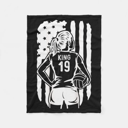 Fife Life High School Volleyball King 19 Fleecedecke (Vorderseite)