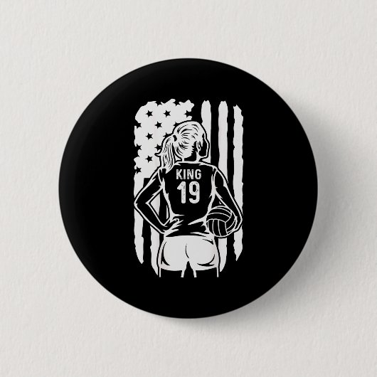 Fife Life High School Volleyball König 19 Button (Vorderseite)