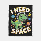 Fife Life I Need Space T-rex Astronaut Outterspace Fleecedecke (Vorderseite)