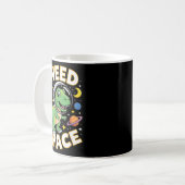 Fife Life I Need Space T-rex Astronaut Outterspace Kaffeetasse (Vorderseite Links)