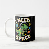 Fife Life I Need Space T-rex Astronaut Outterspace Kaffeetasse (Links)