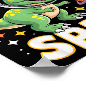 Fife Life I Need Space T-rex Astronaut Outterspace Poster (Ecke)