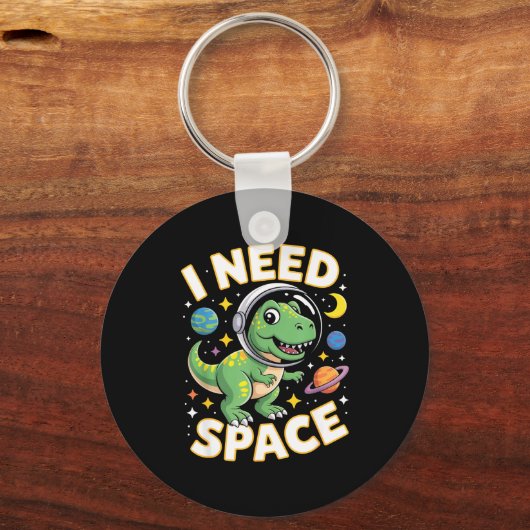Fife Life I Need Space T-rex Astronaut Outterspace Schlüsselanhänger (Vorderseite)