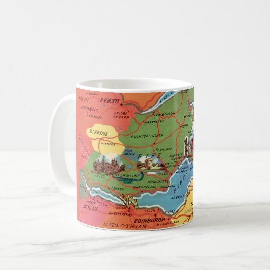 Fife Scotland Vintag Postcard Tasse (Vorderseite Links)