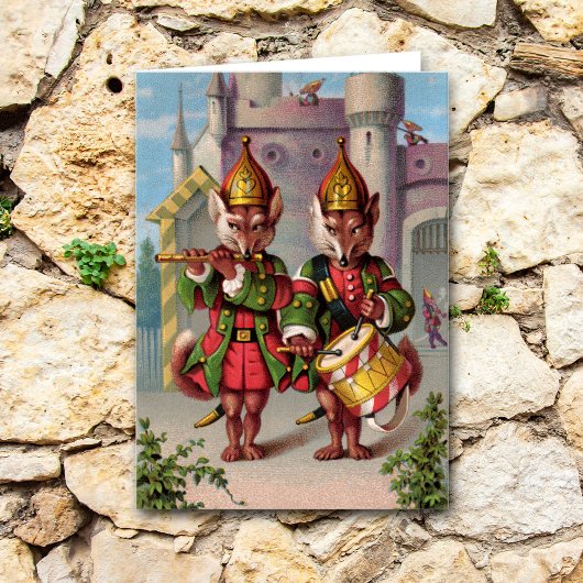 Fife & Trommelfoxen - Grußkarte Feiertagskarte