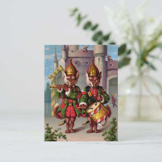 Fife & Trommelfüchse Postkarte (Stehend Vorderseite)