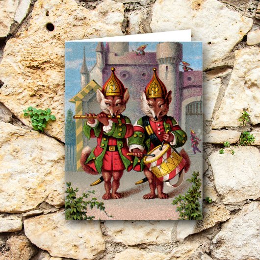 Fife- und Trommelfoschenkarte Feiertagskarte