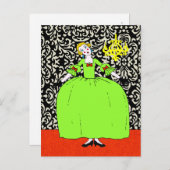 Fifi ~ ÄNDERUNG FARBE Postkarte / Einladung (Vorne/Hinten)