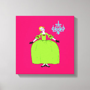 Fifi ~ ÄNDERUNGS-FARBE 11x11 1,5" dick Leinwanddruck