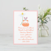 Fifi Bunny in Orange Einladung (Stehend Vorderseite)