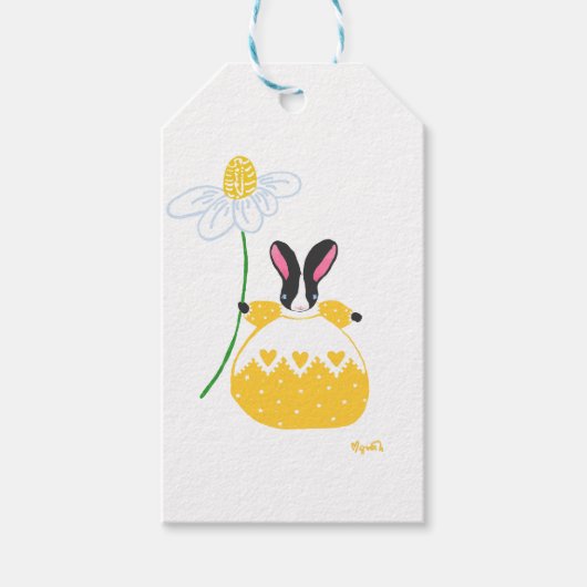 Fifi Daisy Bunny Gift Tag Geschenkanhänger (Vorderseite)