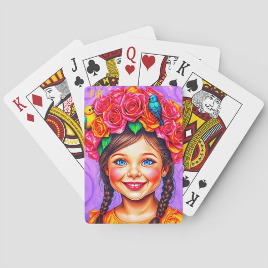 FIFI ~ EASTER BONNET ~ Niedliche Girl Birds ~ Spielkarten (Rückseite)