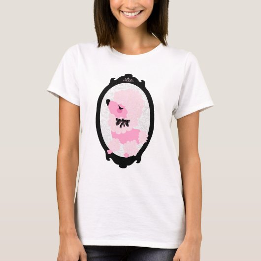 Fifi Pink Poodle Woman Tshirt (Vorderseite)