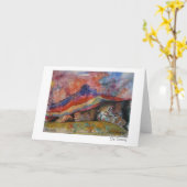 Fifi Snoozing Grußkarte Karte (Gelbe Blume)