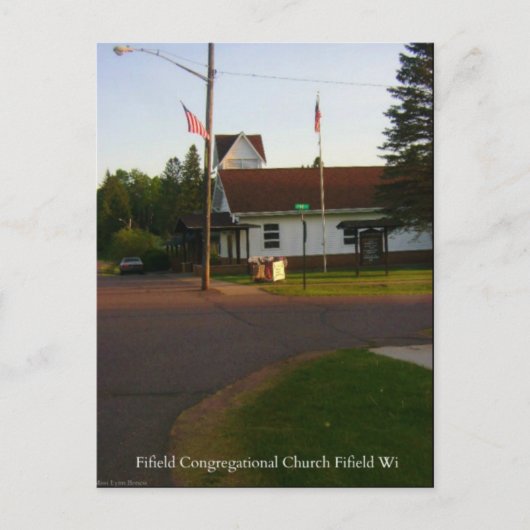 Fifield Congregational Church Fifield WI Postkarte (Vorderseite)