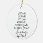 Fifth Anniversary 5th married years wedding lover Keramik Ornament (Links)