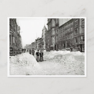 Fifth Ave., Snow Storm, New York City 1906 Vintag Postkarte