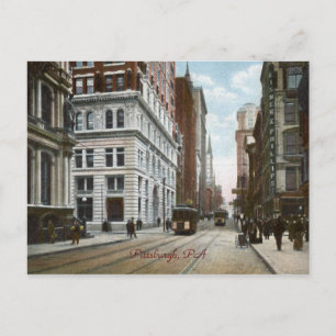 Fifth Ave und Wood Street Vintage Postkarte