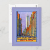 Fifth Avenue New York Weltbest Shopping St. Postkarte (Vorne/Hinten)