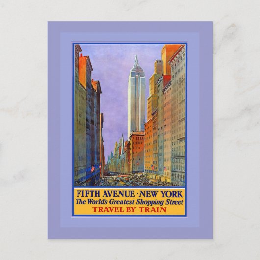 Fifth Avenue New York Weltbest Shopping St. Postkarte (Vorderseite)