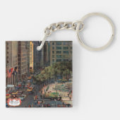 Fifth Avenue von John Falter Schlüsselanhänger (Rückseite)