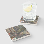 Fifth Avenue von John Falter Steinuntersetzer (Seitenansicht)