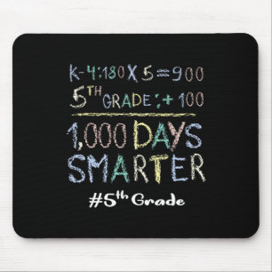 Fifth Grad Teacher 1000 Days Smarter 100 Days Of Mousepad