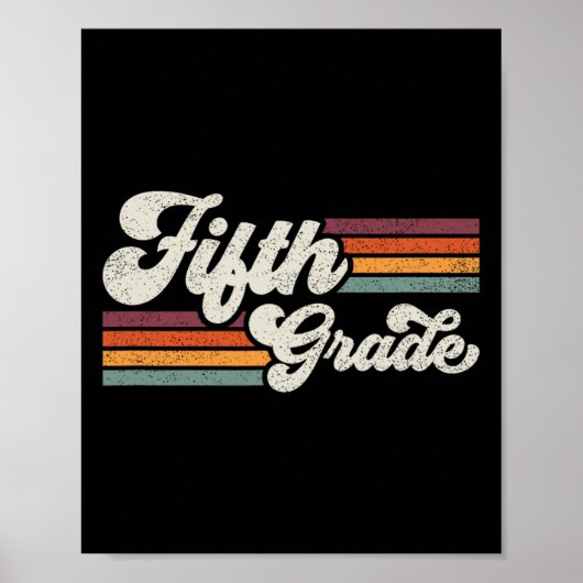 Fifth Grad Teacher Back To School Poster (Vorne)